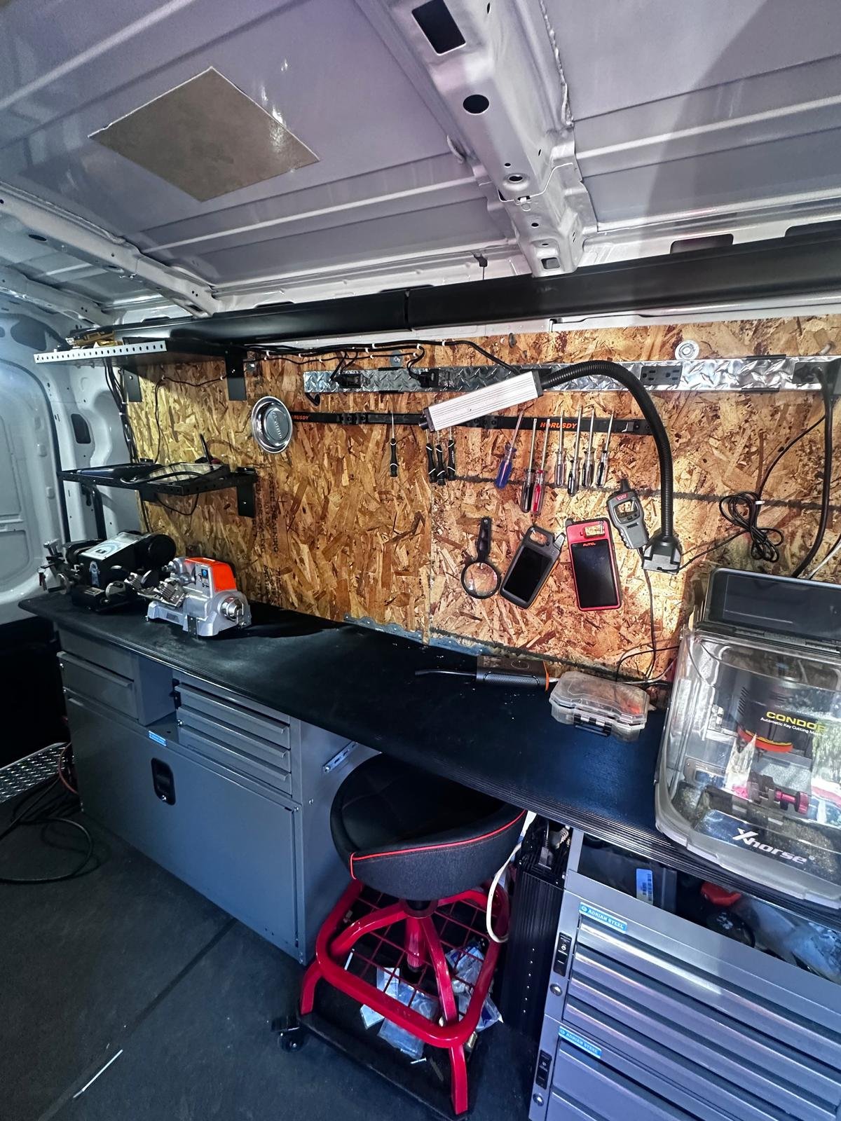 Key Pro Locksmith mobile workshop van, fully equipped with automotive key-cutting and programming equipment